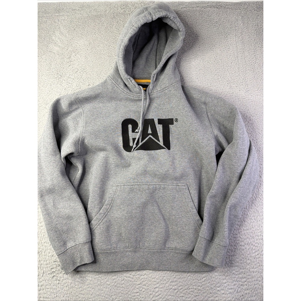 Caterpillar Hoodie Men's medium Gray CAT Construction heavy Duty material